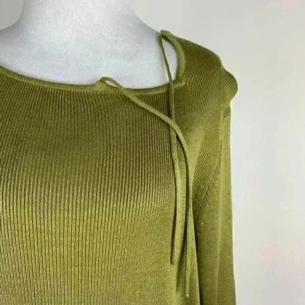 Requirements sweater PM green ribbed 3/4 sleeve - Picture 3 of 8